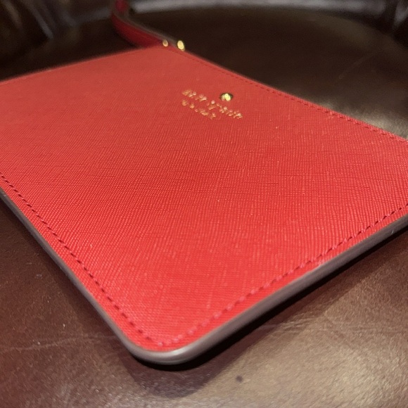 Red Kate Spade Lucy Medium Zip Wristlet - Picture 7 of 15